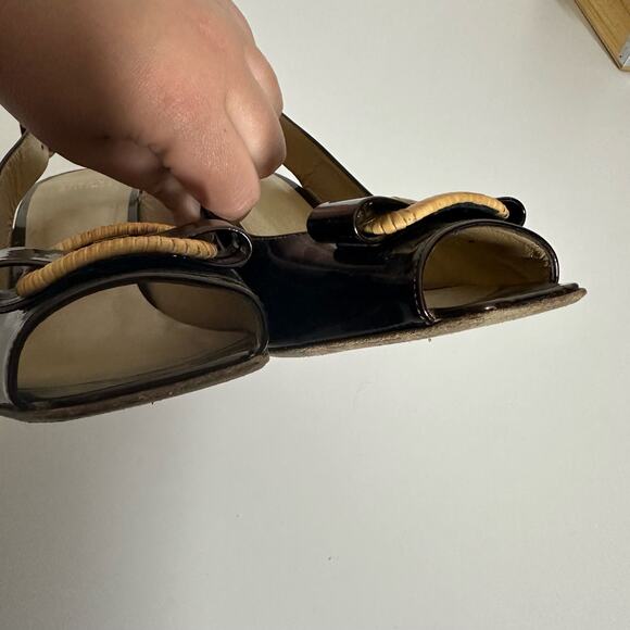 Stuart Weitzman Women's Woven Open Square Toe Ankle Strap Heels Size 9.5 - Picture 10 of 12